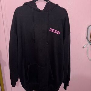 PLAYBOY Black Hoodie Sweater Dress